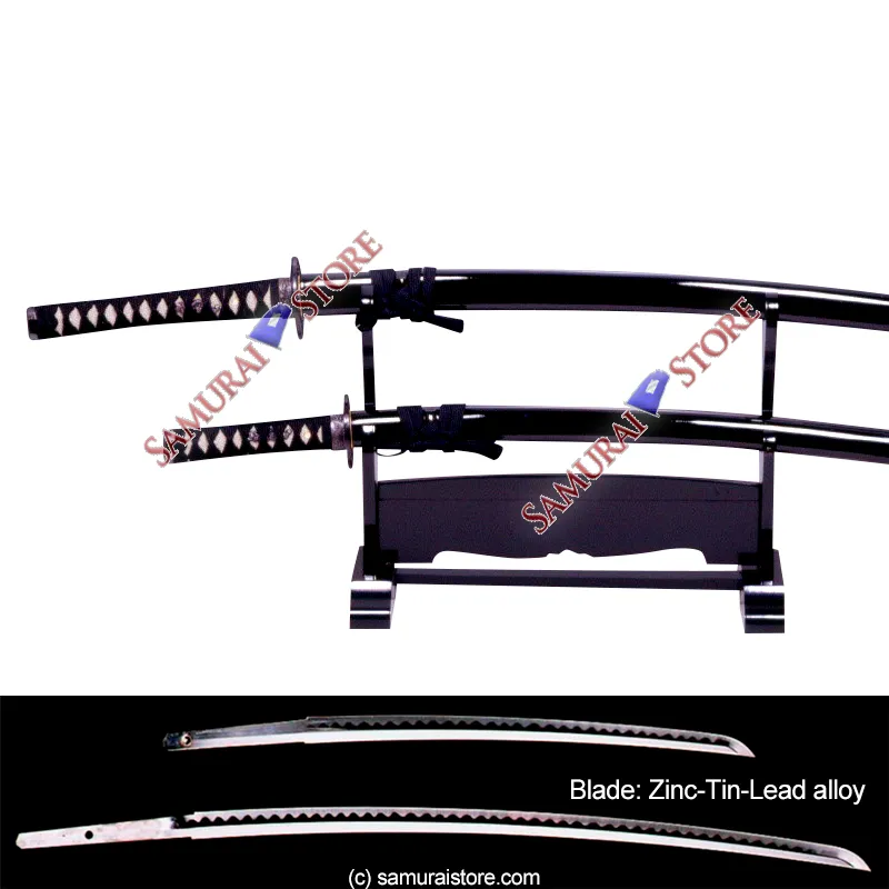 A Pair of Display Replica Sword Glossy BLACK