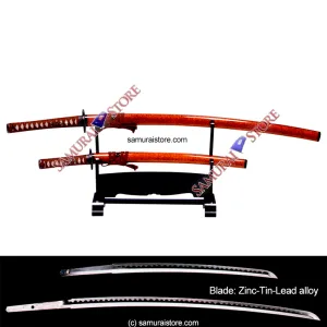 A Pair of Display Replica Sword GOLD BROWN