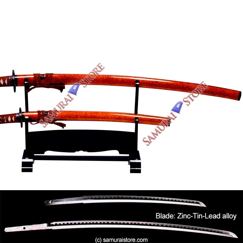 A Pair of Display Replica Sword GOLD BROWN