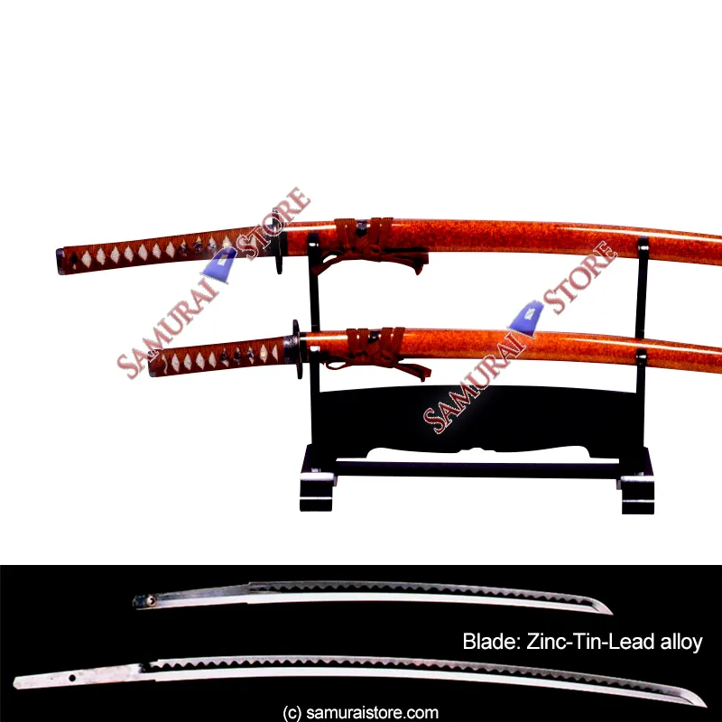 A Pair of Display Replica Sword GOLD BROWN