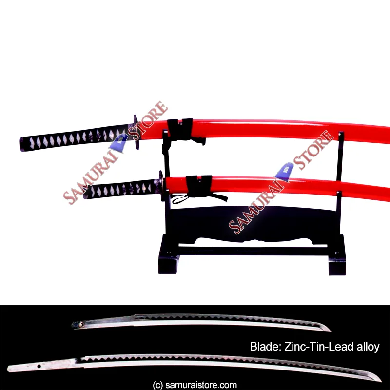 A Pair of Display Replica Sword SANADA RED