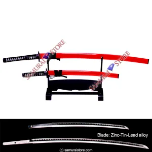 A Pair of Display Replica Sword SANADA RED