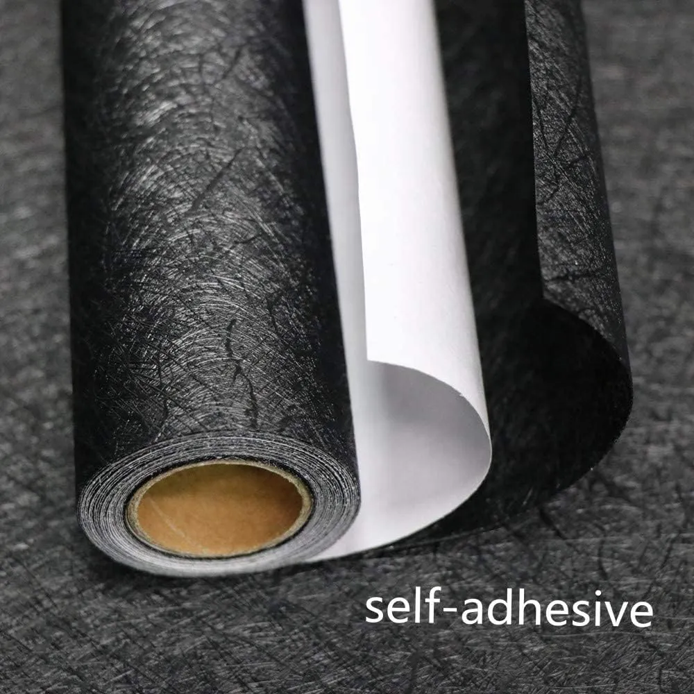 Abyssaly Black Silk Wallpaper Peel and Stick Embossed Self Adhesive Black Contact Paper Removable Kitchen Vinyl Textured Wall Paper Cabinet Furniture Shelf Liner 15.7" x 787.4"