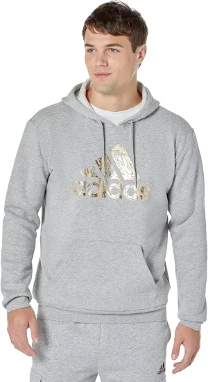 adidas Liquid Foil Pullover Hoodie Medium Grey Heather SM