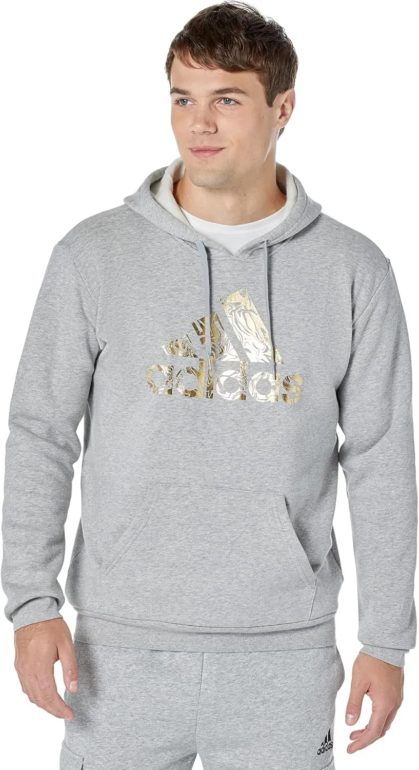 adidas Liquid Foil Pullover Hoodie Medium Grey Heather SM