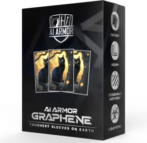 Ai Armor Graphene Series (Black Cat) - 105ct Textured Matte TCG/MTG Art Sleeves