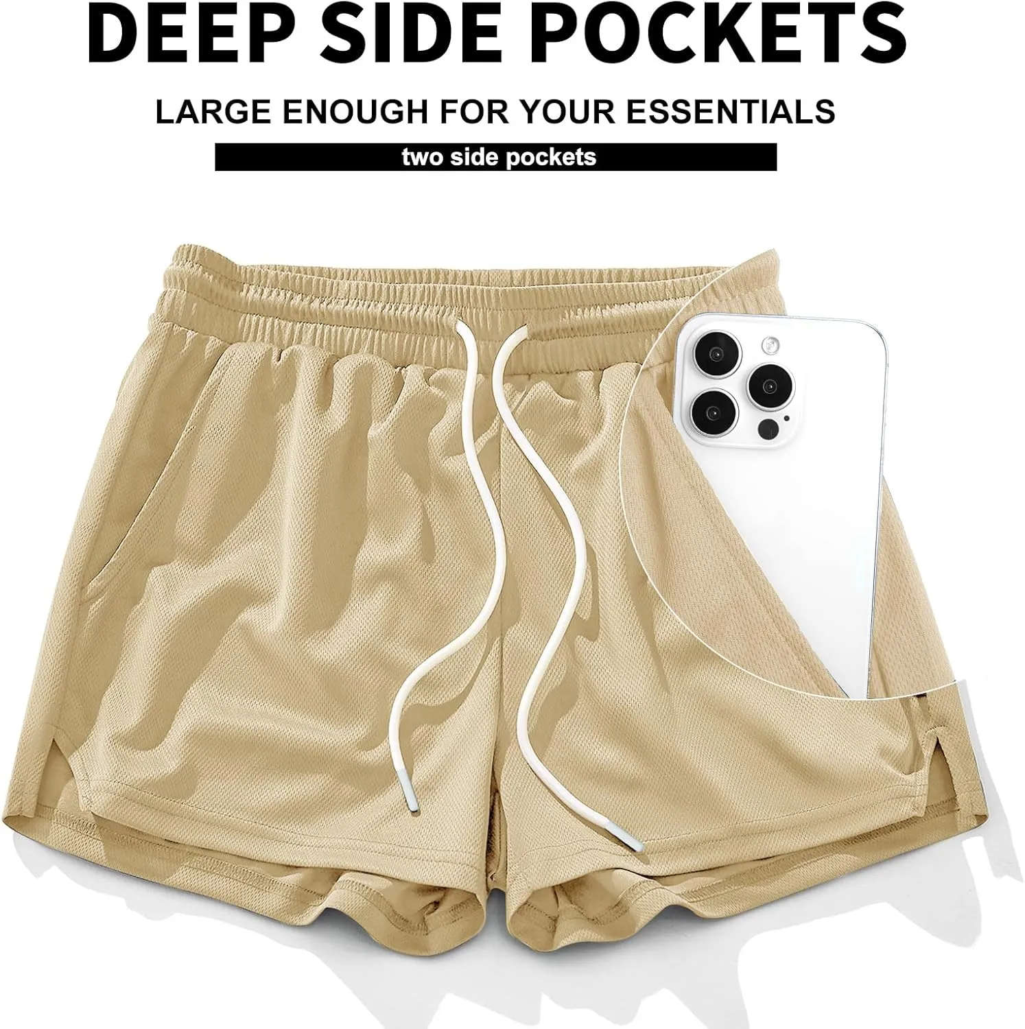 AIMPACT Mens Mesh Running Shorts 3 Inch Quick Dry Gym Athletic Workout Shorts for Men with Pockets