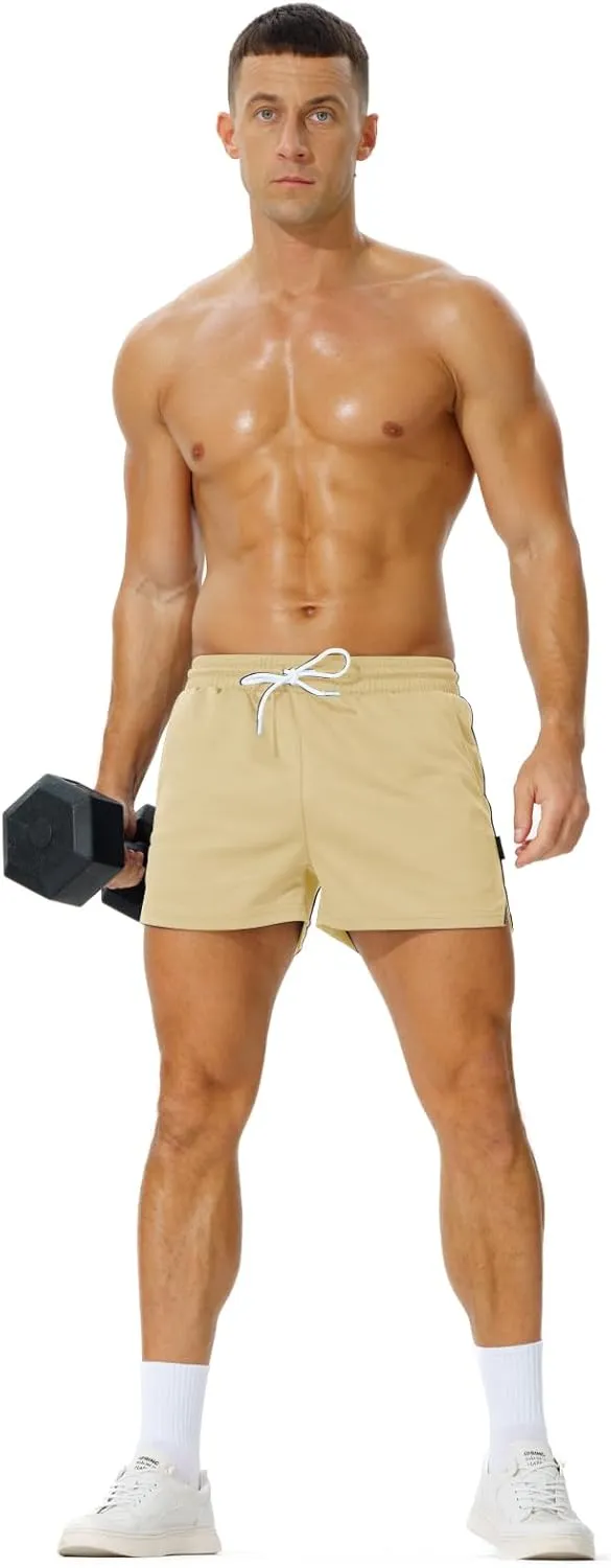 AIMPACT Mens Mesh Running Shorts 3 Inch Quick Dry Gym Athletic Workout Shorts for Men with Pockets