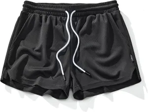 AIMPACT Mens Mesh Running Shorts 3 Inch Quick Dry Gym Athletic Workout Shorts for Men with Pockets