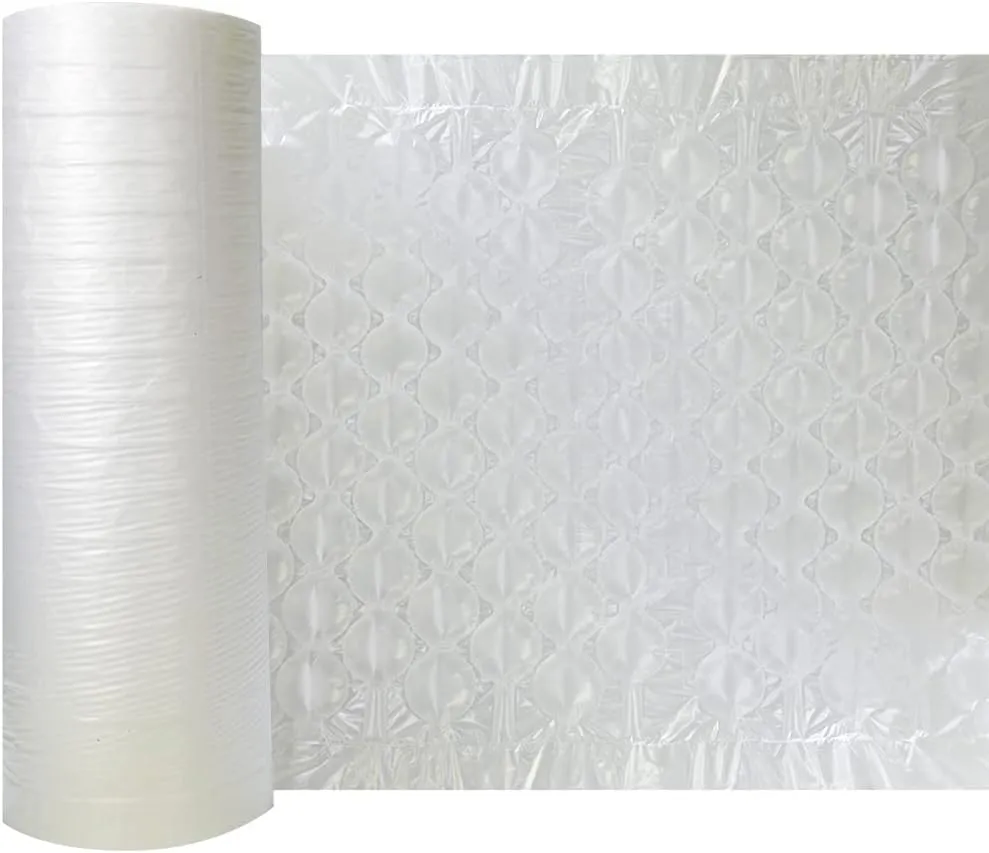 Air Cushion Wrap Roll - Inflatable bubble and air pillow bags film - Length 985ft (Air Bubble Film - Inflatable Bubbles - 16"x13"x2" Core)