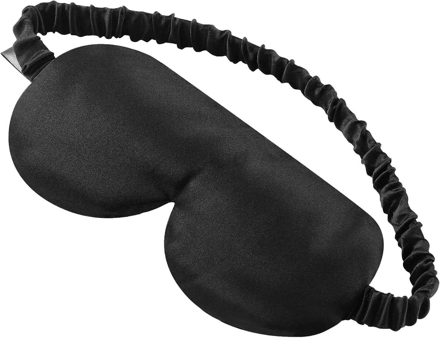 ALASKA BEAR Sleep Mask with Silk-Covered Headband for Hair Care, Silk Eye Mask Comfortable Scrunchy Band Over Ears Non-Adjustable Elastic Strap (Thick, Luxury 22 Momme)