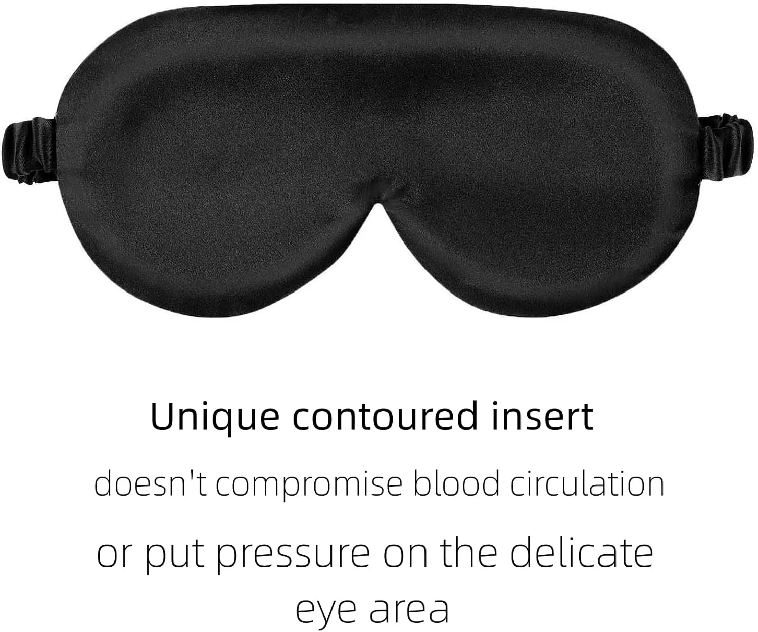 ALASKA BEAR Sleep Mask with Silk-Covered Headband for Hair Care, Silk Eye Mask Comfortable Scrunchy Band Over Ears Non-Adjustable Elastic Strap (Thick, Luxury 22 Momme)