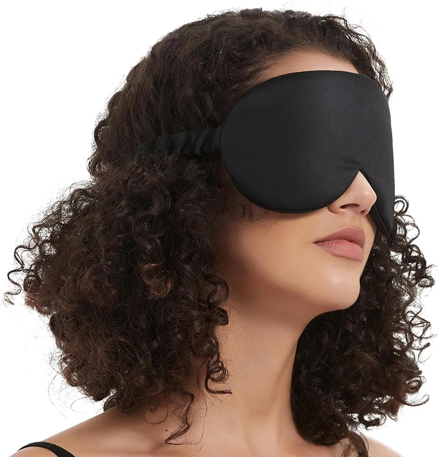 ALASKA BEAR Sleep Mask with Silk-Covered Headband for Hair Care, Silk Eye Mask Comfortable Scrunchy Band Over Ears Non-Adjustable Elastic Strap (Thick, Luxury 22 Momme)