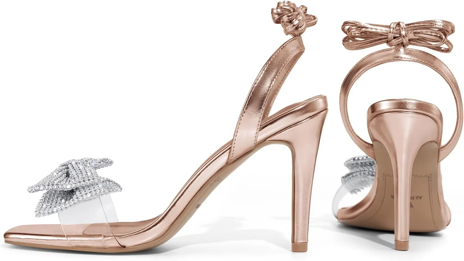 ALICEPUB Women's Braided Heeled Sandals 3 inch Chunky Block Heels Strappy Heels Square Open Toe Heels for Women Wedding Party Dressy