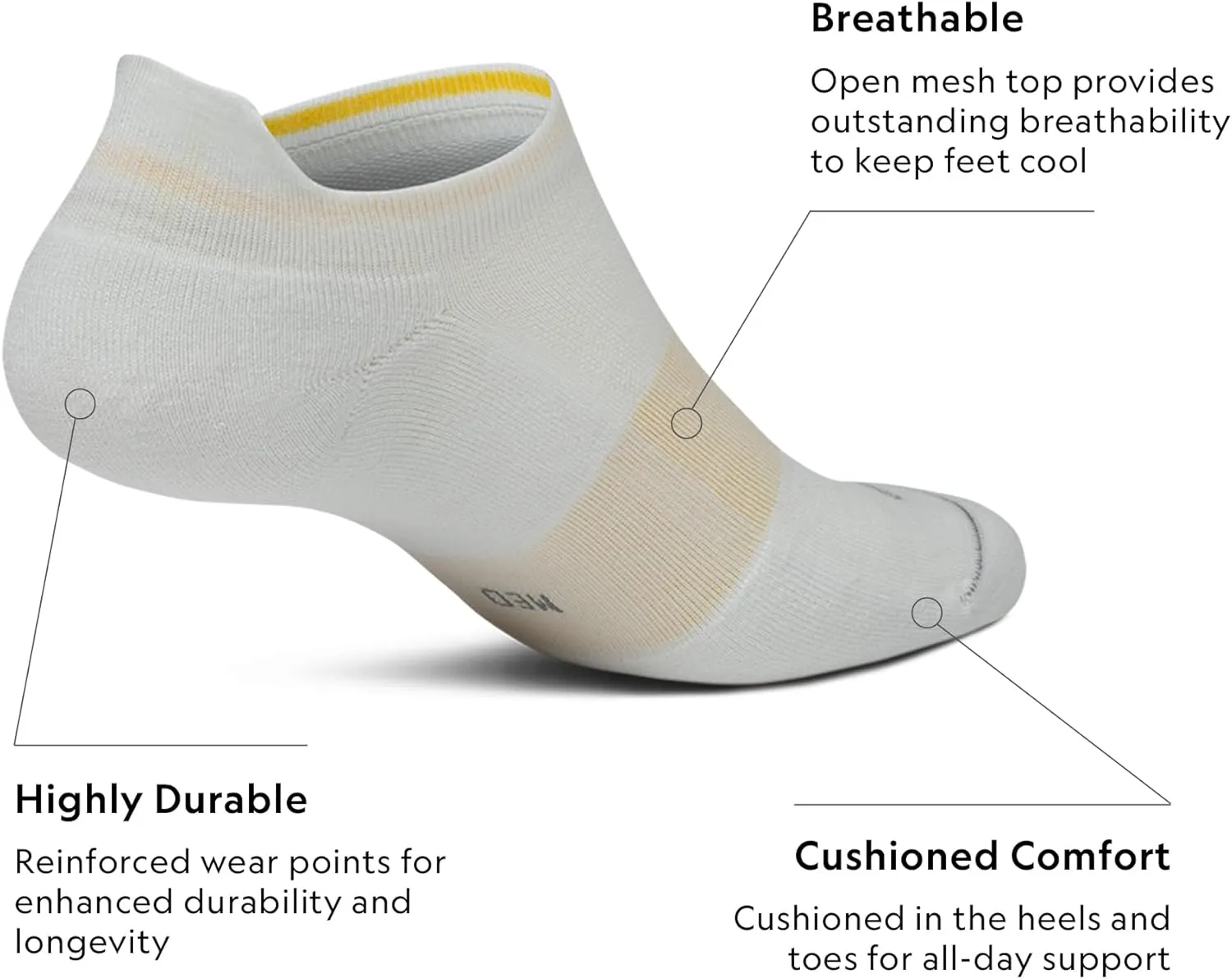 Allbirds Unisex Anytime Ankle Sock, Organic Cotton Breathable Cushioned Socks for Men & Women