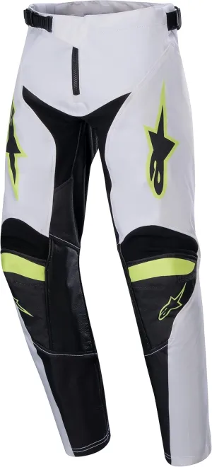 Alpinestars 3743724-2029-22: Youth Racer Lucent Pants Wht/Neon Rd/Ylw Fluo Sz 22