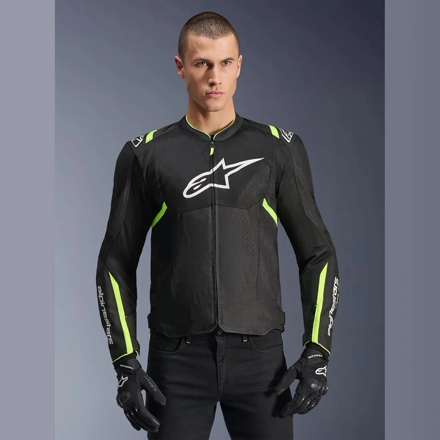 Alpinestars T SPS Air V2 Motorcycle Jacket Lightweight Mesh Ventilated, Sport Fit Tech Air