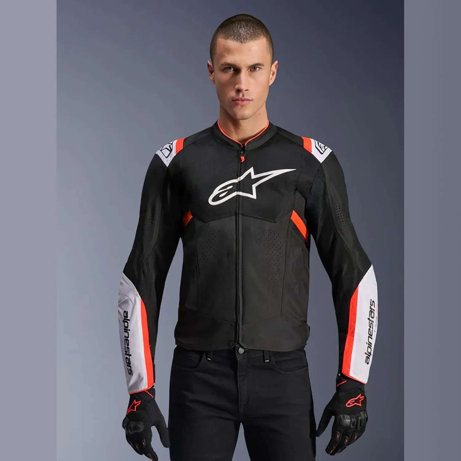 Alpinestars T SPS Air V2 Motorcycle Jacket Lightweight Mesh Ventilated, Sport Fit Tech Air