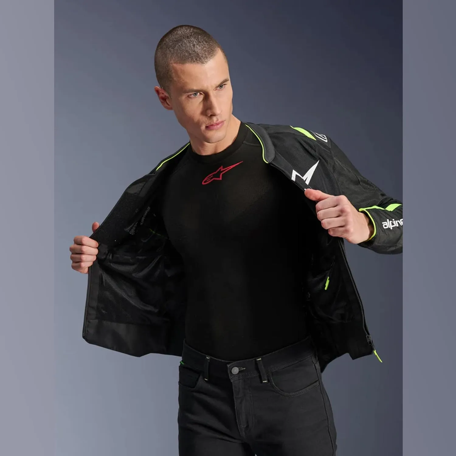 Alpinestars T SPS Air V2 Motorcycle Jacket Lightweight Mesh Ventilated, Sport Fit Tech Air