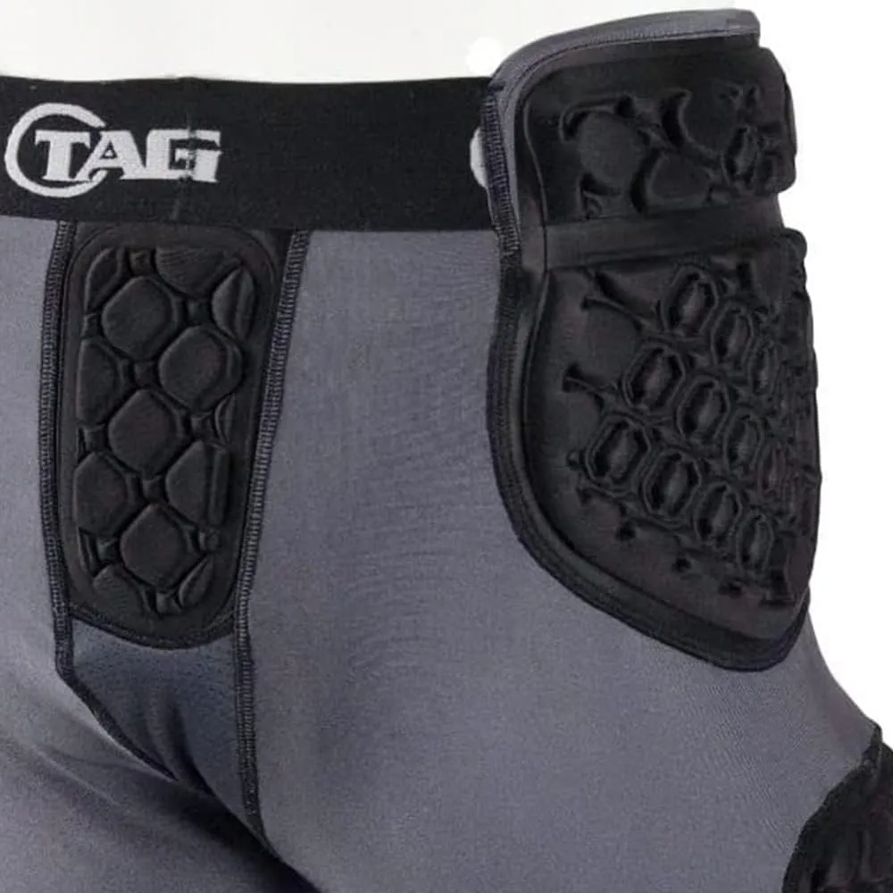 ALT III Adult High-Rise 5-Pad Integrated Girdle - Moisture-Wicking Padded Compression Girdle for Football - Mesh Ventilated Gussets - Sewn-in Hip, Tail, and Thigh Pads