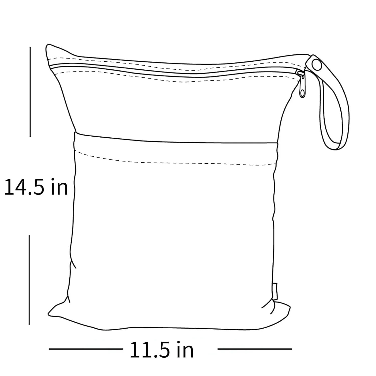 ALVABABY 2pcs Cloth Diaper Wet Dry Bags Waterproof Reusable with Two Zippered Pockets Travel Beach Pool Daycare Soiled Baby Items Yoga Gym Bag for Swimsuits or Wet Clothes 2LMD08A