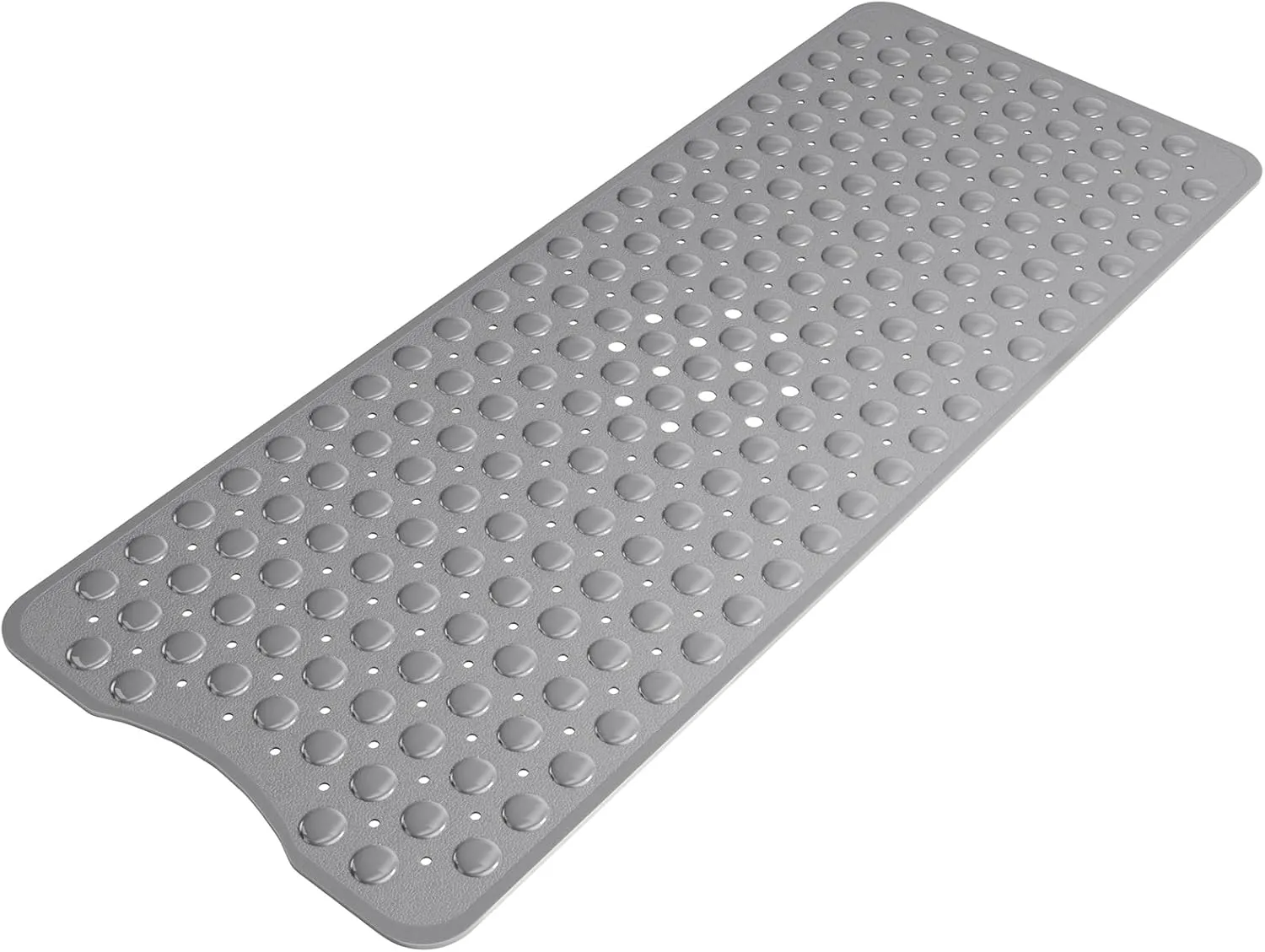 AmazerBath Shower Mat Non Slip 40 x 16 Inches, Shower Stall Mats with Suction Cups and Drain Holes, Non Slip Bath Mat for Tub for Elderly & Kids, Grey