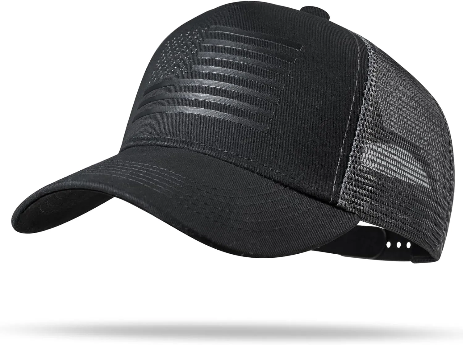American Flag Trucker Hat - Snapback Hat, Baseball Cap for Men Women - Breathable Mesh Side, Adjustable Fit - for Casual Wear
