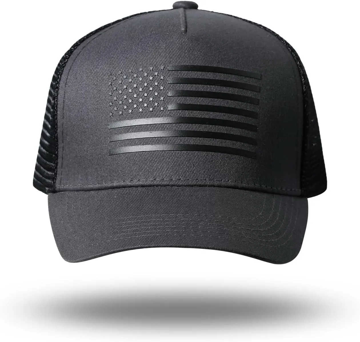 American Flag Trucker Hat - Snapback Hat, Baseball Cap for Men Women - Breathable Mesh Side, Adjustable Fit - for Casual Wear