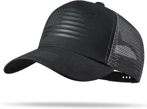 American Flag Trucker Hat - Snapback Hat, Baseball Cap for Men Women - Breathable Mesh Side, Adjustable Fit - for Casual Wear