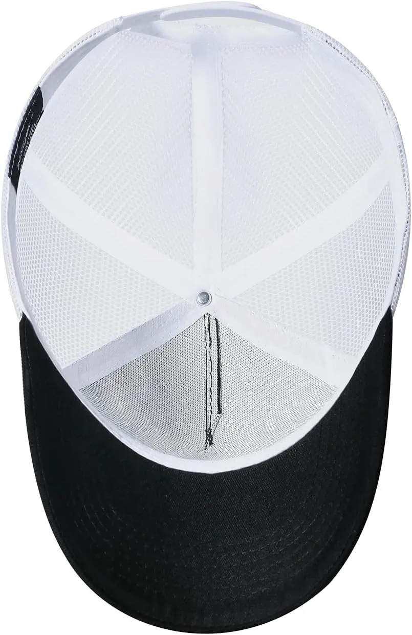 American Flag Trucker Hat - Snapback Hat, Baseball Cap for Men Women - Breathable Mesh Side, Adjustable Fit - for Casual Wear