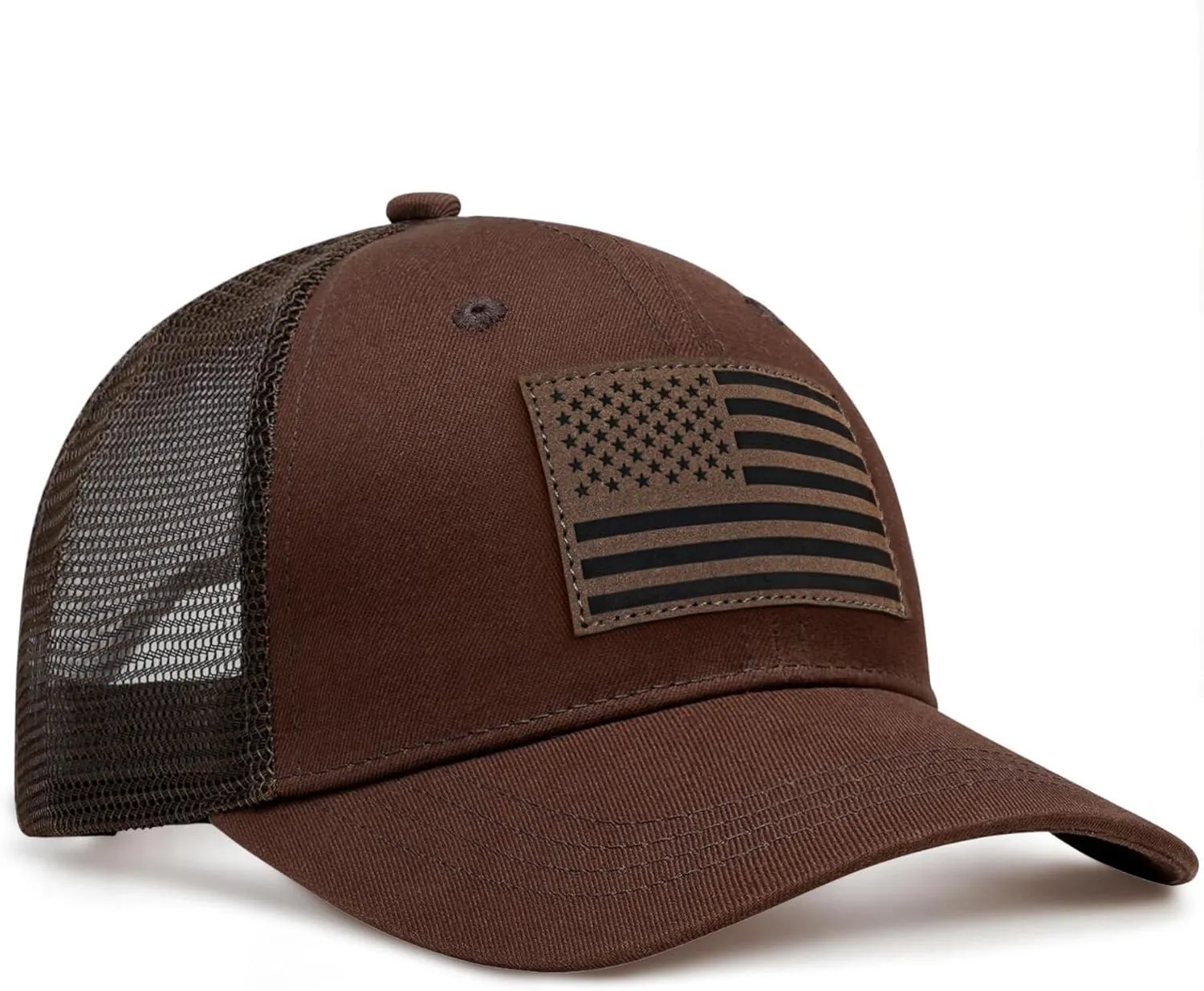 American Flag Trucker Hat - Snapback Hats for Men Women Baseball Cap - Breathable Mesh & Adjustable Fit for Casual Wear