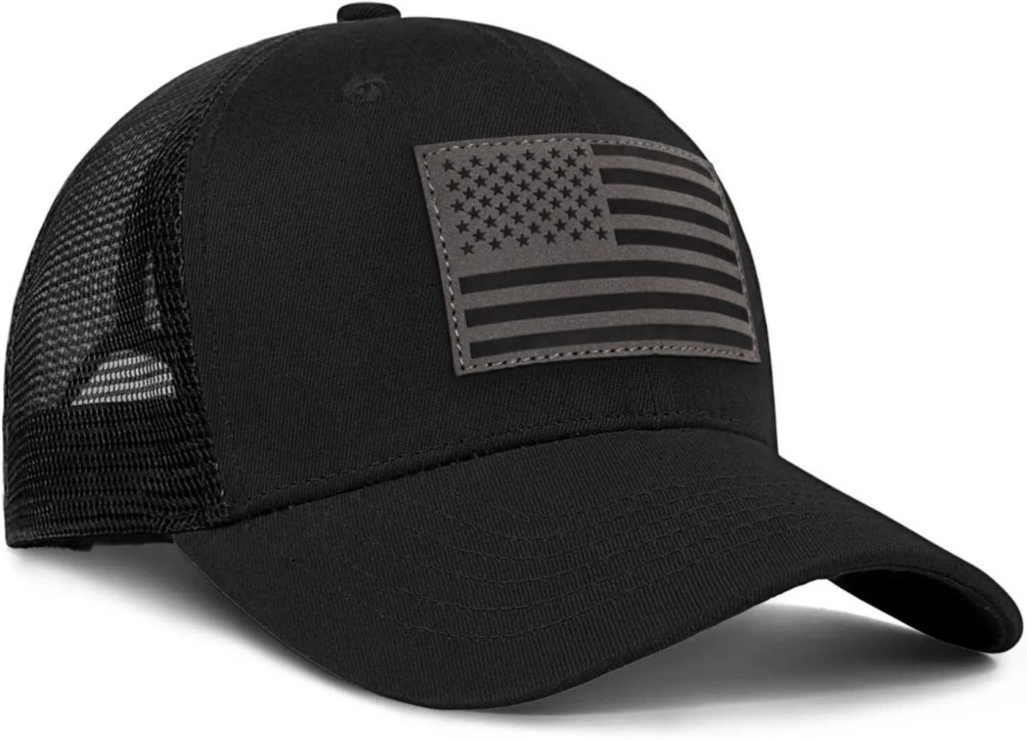 American Flag Trucker Hat - Snapback Hats for Men Women Baseball Cap - Breathable Mesh & Adjustable Fit for Casual Wear