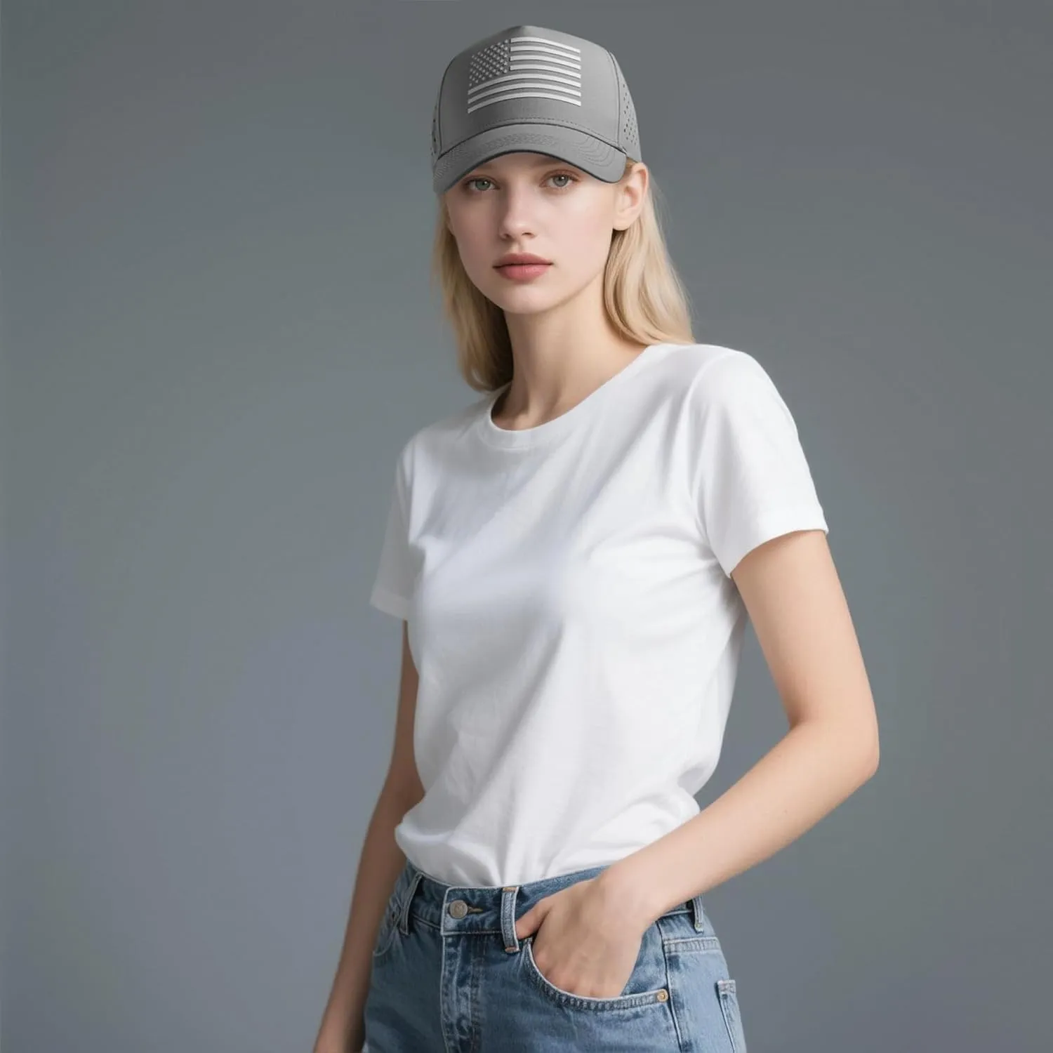 American Flag Trucker Hats, Waterproof Baseball Cap for Men Women, Quick-Dry Mesh Breathable Adjustable Fit Snapback Hat