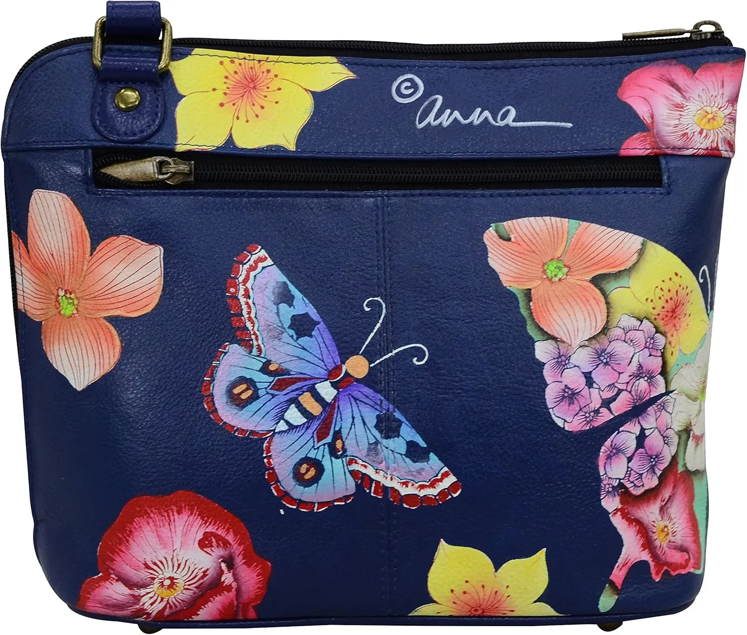 Anna by Anuschka Crossbody Organizer Bag - Genuine Leather