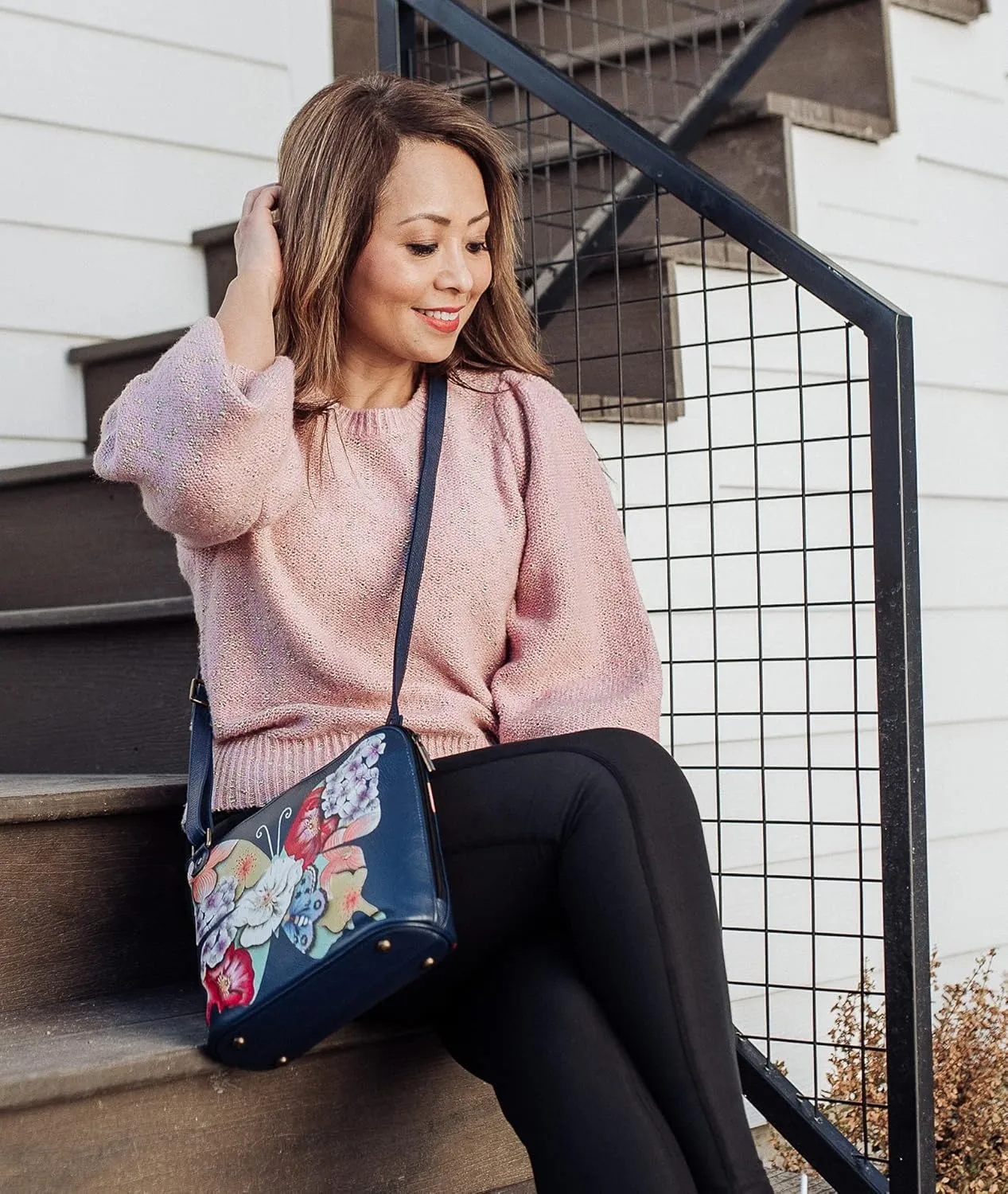 Anna by Anuschka Crossbody Organizer Bag - Genuine Leather