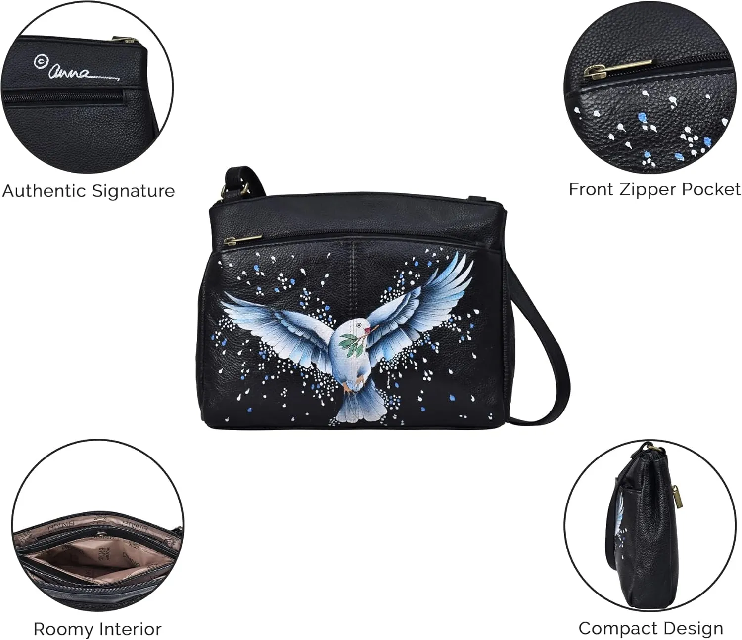 Anna by Anuschka Crossbody Organizer Bag-Leather