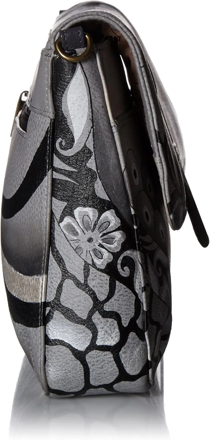 Anna by Anuschka Hand Painted Leather Women's Medium Flap Messenger
