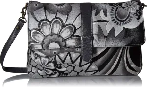 Anna by Anuschka Hand Painted Leather Women's Medium Flap Messenger