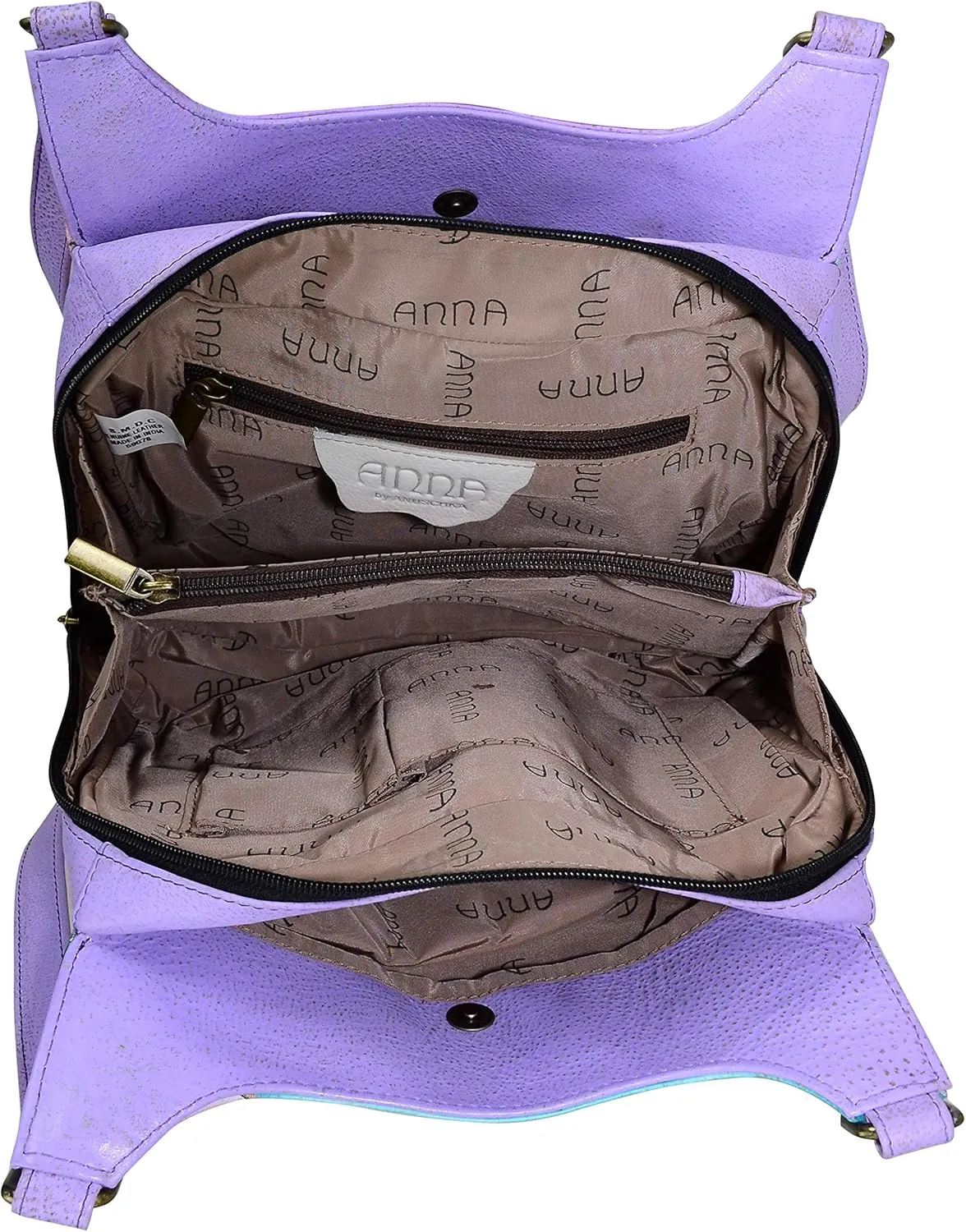 Anna by Anuschka Hand-Painted Original Artwork, Genuine Leather - Triple Compartment Satchel