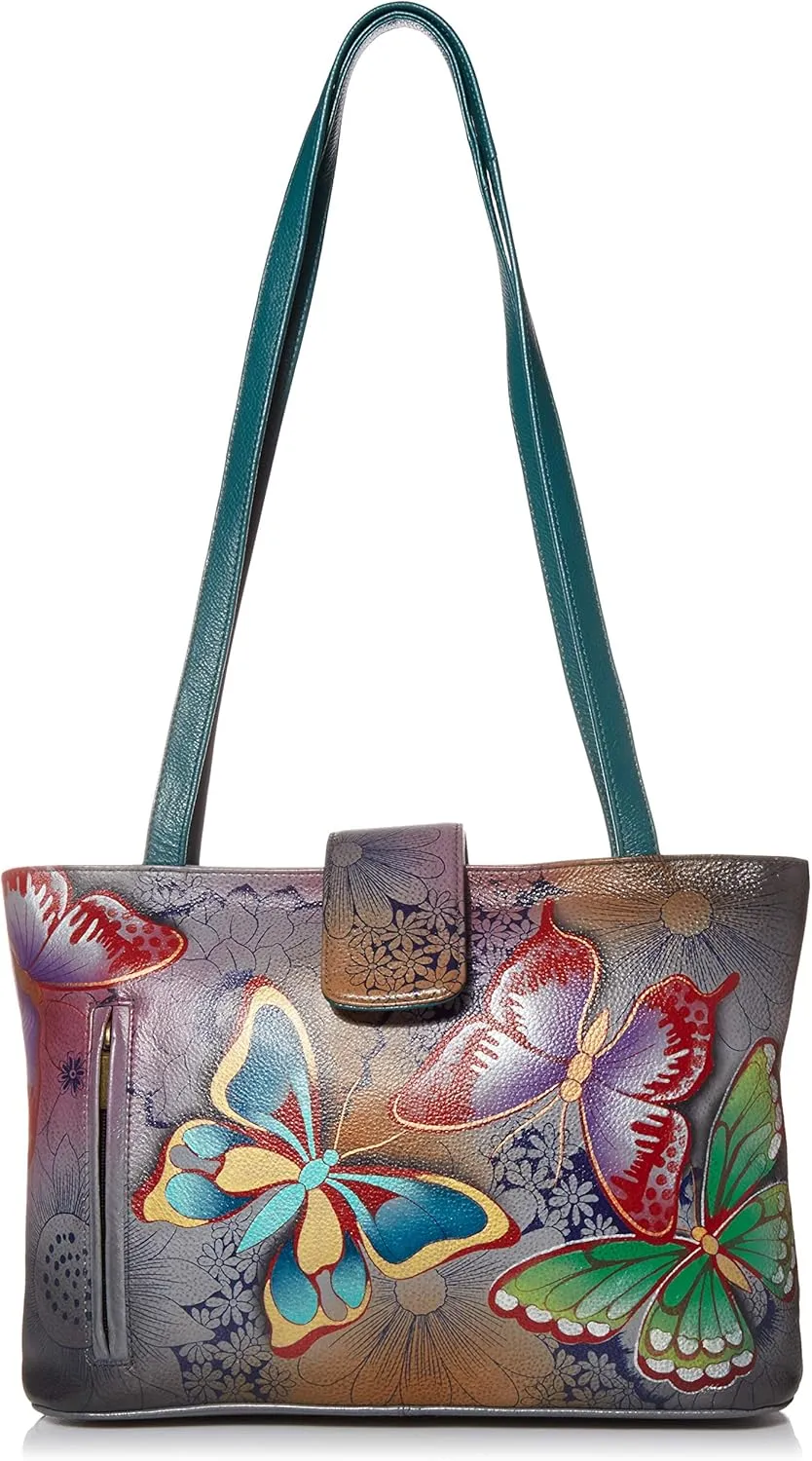 Anna by Anuschka Women's Hand Painted Genuine Leather Medium Tote