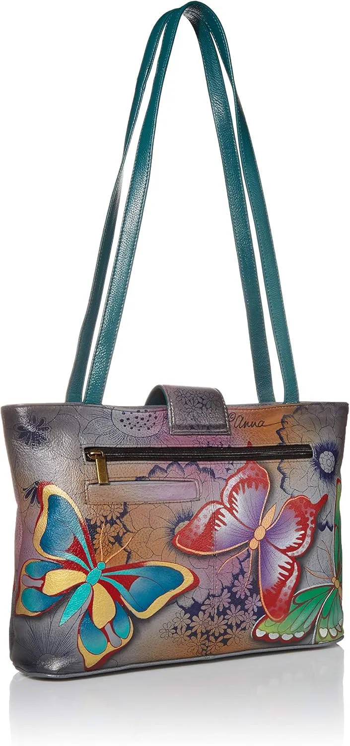Anna by Anuschka Women's Hand Painted Genuine Leather Medium Tote