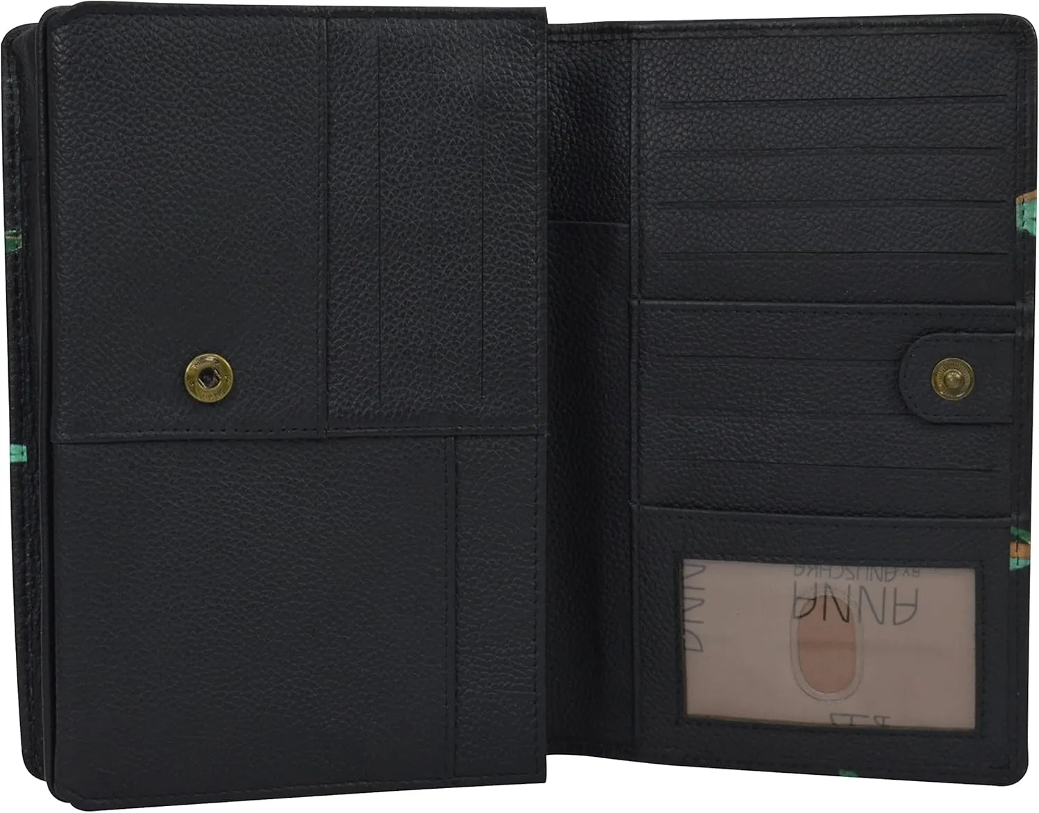 Anna by Anuschka Women’s Hand-Painted Genuine Leather Organizer Wallet On a String