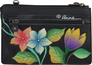 Anna by Anuschka Women’s Hand-Painted Genuine Leather Organizer Wallet On a String