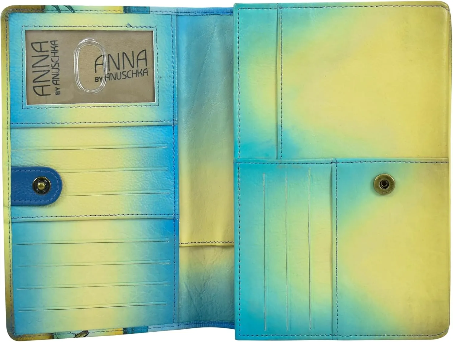 Anna by Anuschka Women’s Hand-Painted Genuine Leather Organizer Wallet On a String