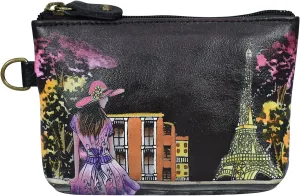 Anna by Anuschka Women's Hand Painted Leather Coin Pouch Purse