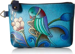 Anna by Anuschka Women's Hand Painted Leather Coin Pouch Purse