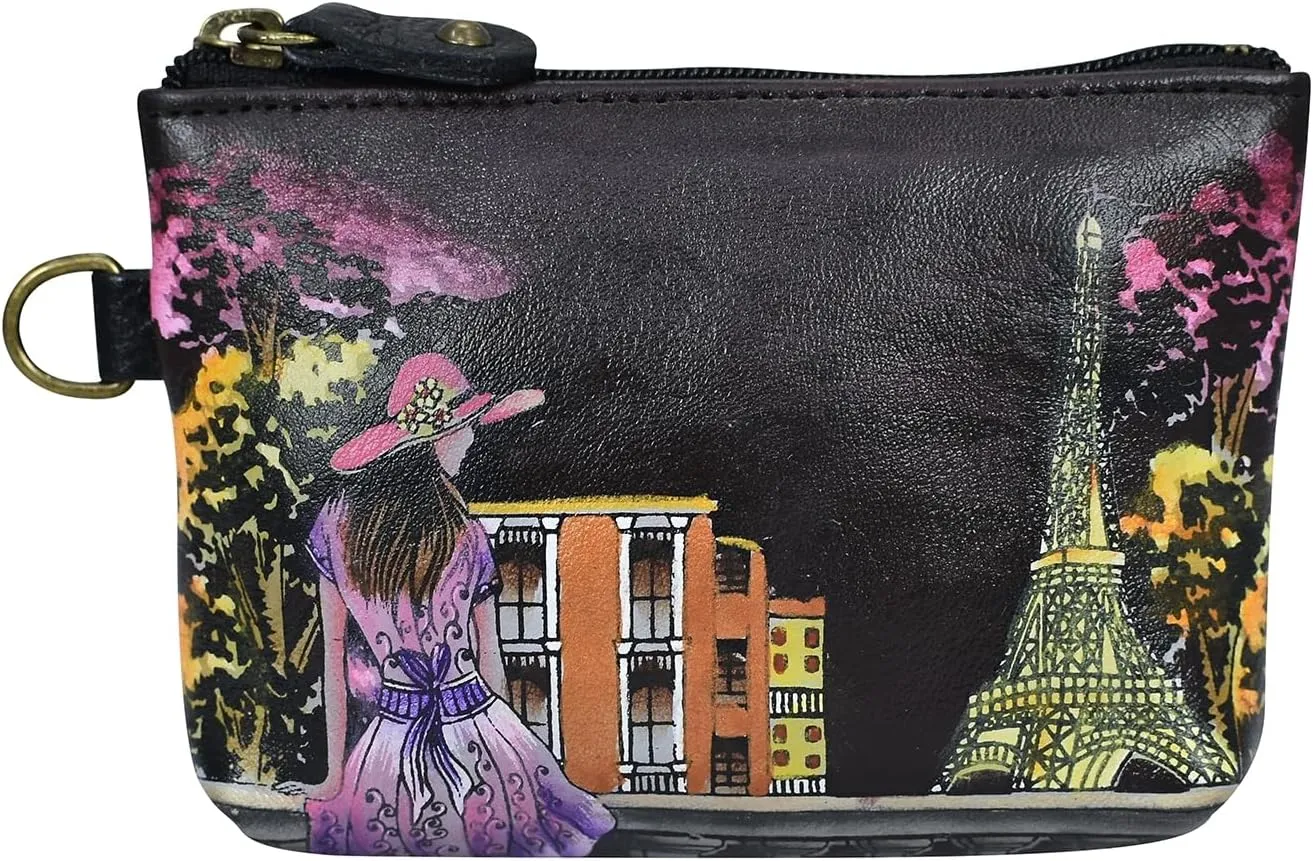 Anna by Anuschka Women's Hand Painted Leather Coin Pouch Purse