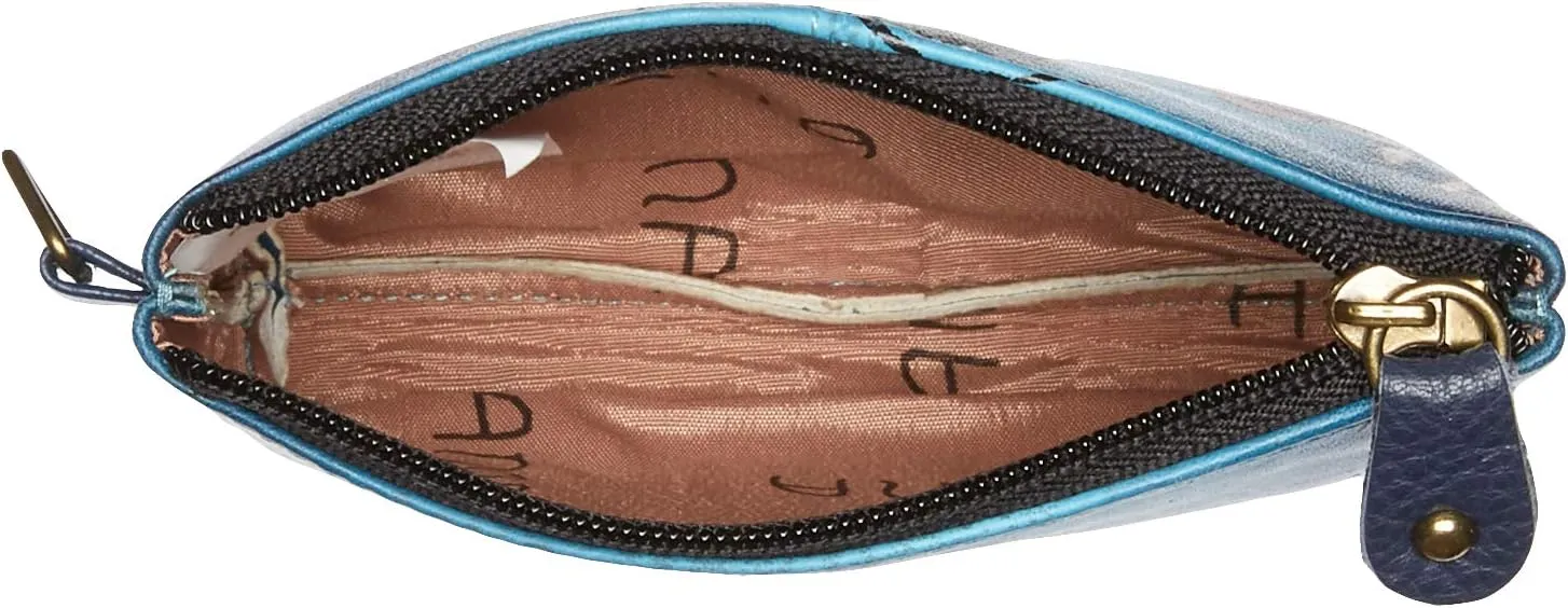 Anna by Anuschka Women's Hand Painted Leather Coin Pouch Purse