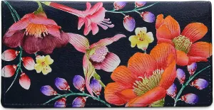 Anuschka Women's Hand-painted Genuine Leather Checkbook Cover - Checkbook holder, 1 ID Window