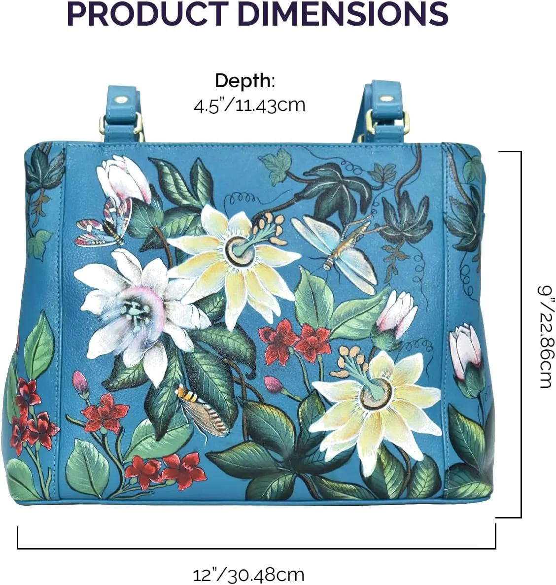 Anuschka Women’s Hand-Painted Genuine Leather Medium Everyday Tote